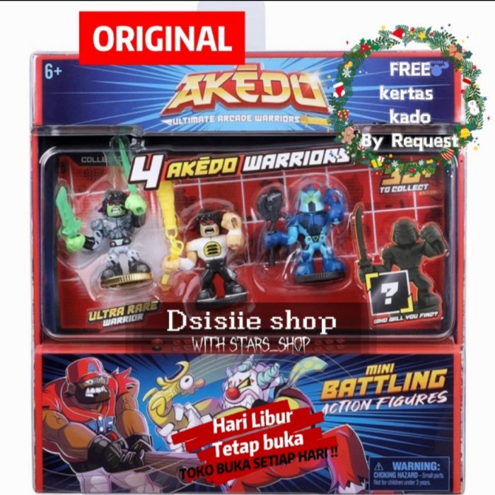 ✿ BISA COD✿ Akedo Ultimate Arcade Warriors 4 Akedo Warrior Battling Figure