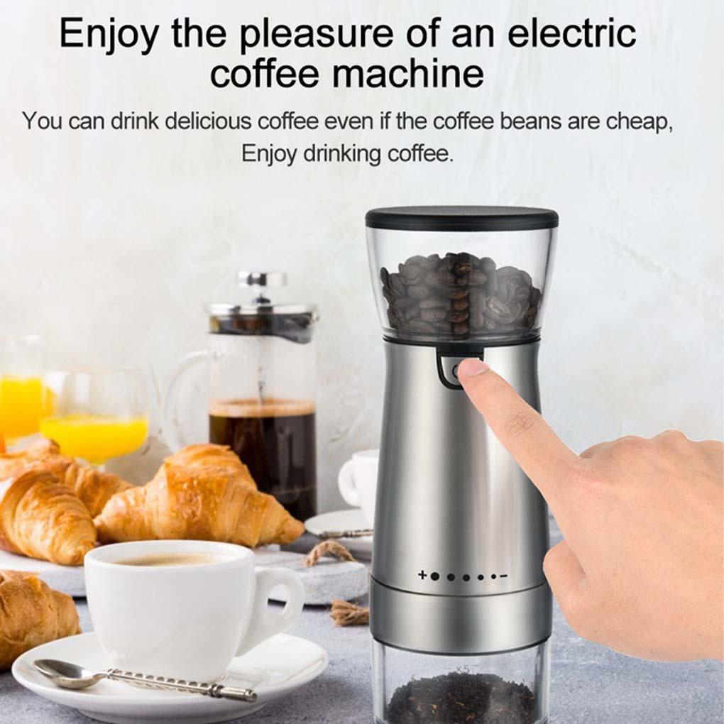 Coffee Grinder USB Elektrik Pepper Mill Portable Adjustable Bean Handheld Mesin Penggiling Kopi