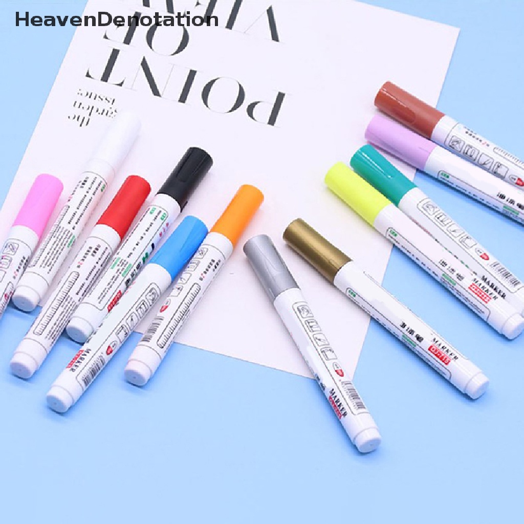 [HeavenDenotation] Spidol Mudah Diwarnai Aneka Warna Wrig Ink Pen Halus Tidak Luntur Mudah Isi Paint Pen Untuk Rumah/Keluarga HDV