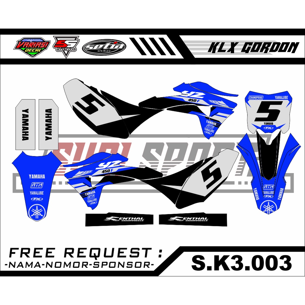 DECAL STIKER KLX 150 GORDON FULL BODY (S.K3.003)