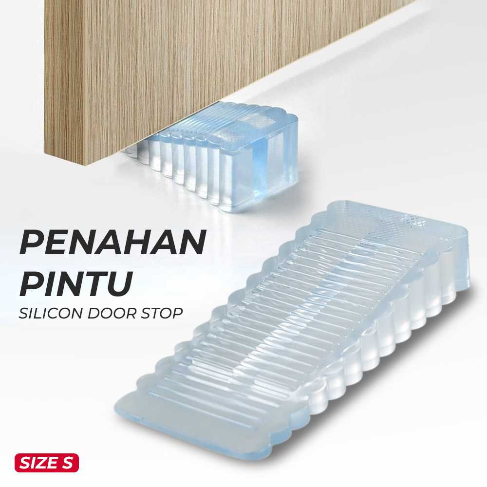 (BISA COD) FTIHSHP Twin Penahan Pintu Silikon Door Stop Size S - T01