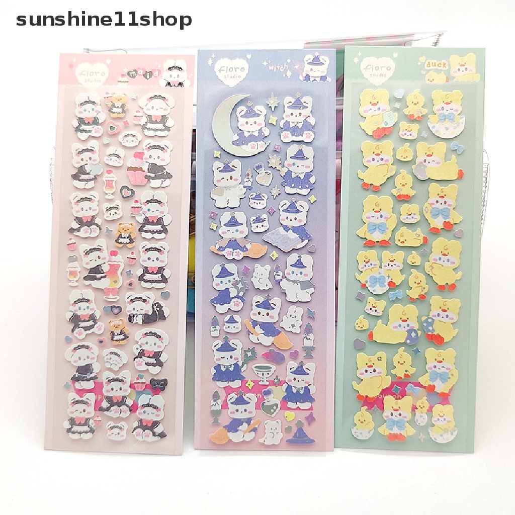 Sho Cute Bunny Stiker Dekorasi Bingkai Foto Idol Card Scrapbooking Diary DIY Akun Tangan Kawaii Alat Tulis Sekolah Pekerjaan Tangan Hadiah N