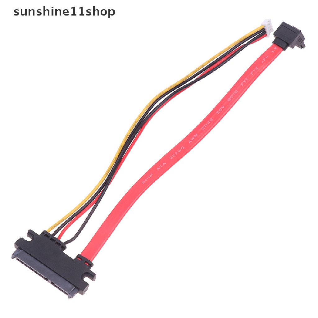 Sho 2-in-1 7Pin Sata7+15Pin 22P SATA Siam CD/DVD HD Hard Disk Kabel 25cm N