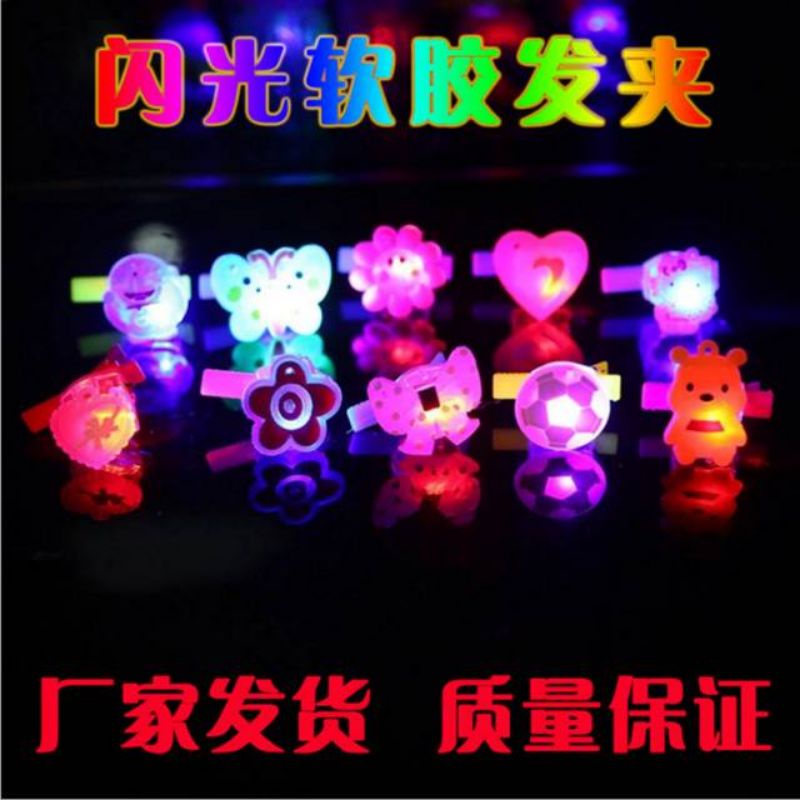 FerenHongXia Jepit Rambut Model Lucu dengan Lampu LED untuk Anak Perempuan