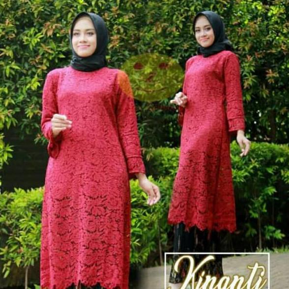 ✈ Setelan kebaya Kinanti / brokat kurung tunik / kebaya brokat kurung / kebaya long tunik ❂