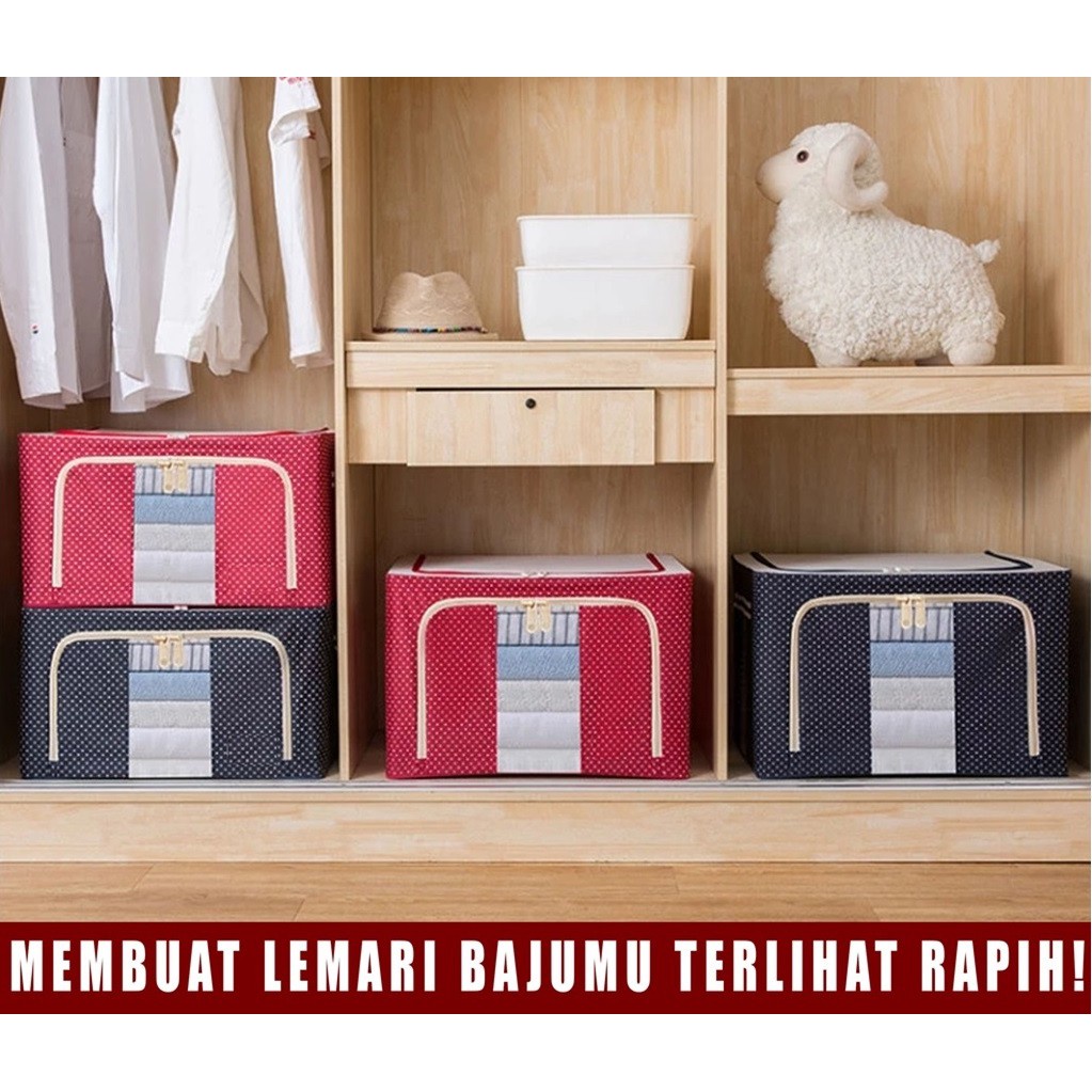 STORAGE BOX 66 liters frame baja Double Zipper Large Box 66L / Storage Serbaguna / Box Serbaguna