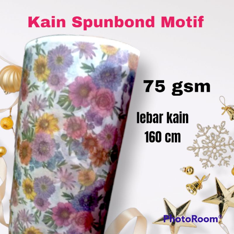 Kain Spunbond Motif Tebal 75gsm meteran