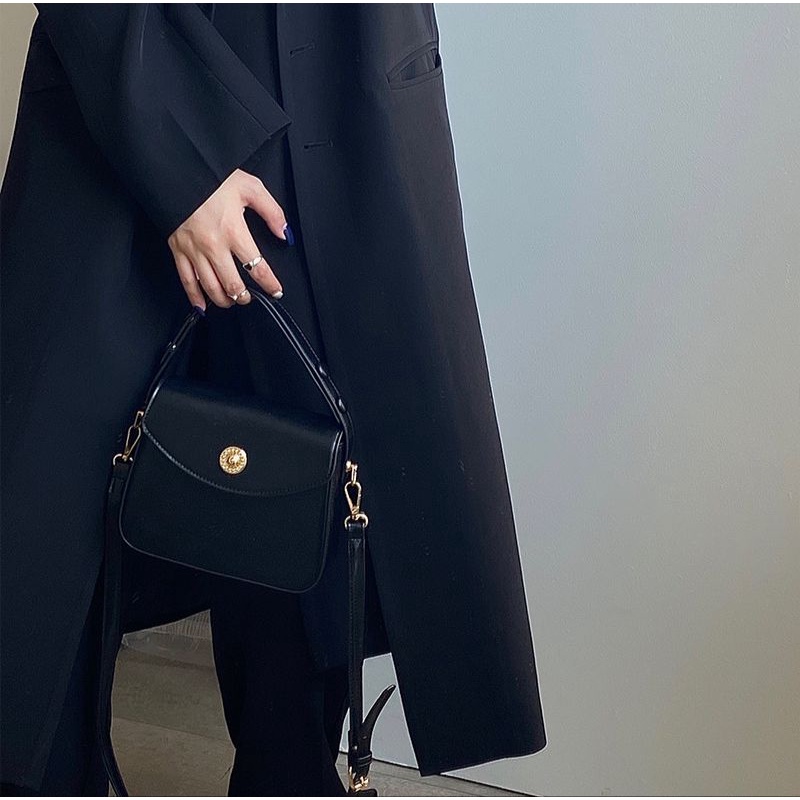 Tas Wanita Selempang Bahu cantik FT61 Kulit elegan putih hitam 16 x 6 x 18 cm Leather