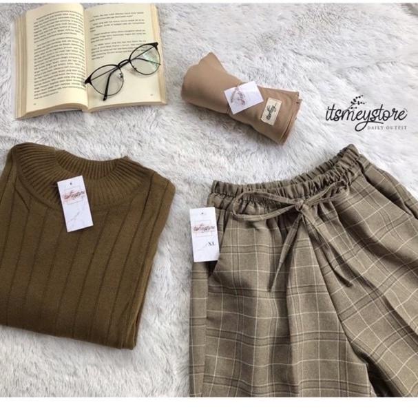 VIRAL One Set Atasan Wanita Sweater Outfit ootd Part 2