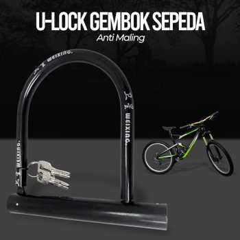 [KMZ]  Licheng U-Lock Gembok Sepeda Anti Maling Bike Lock - LC-1222