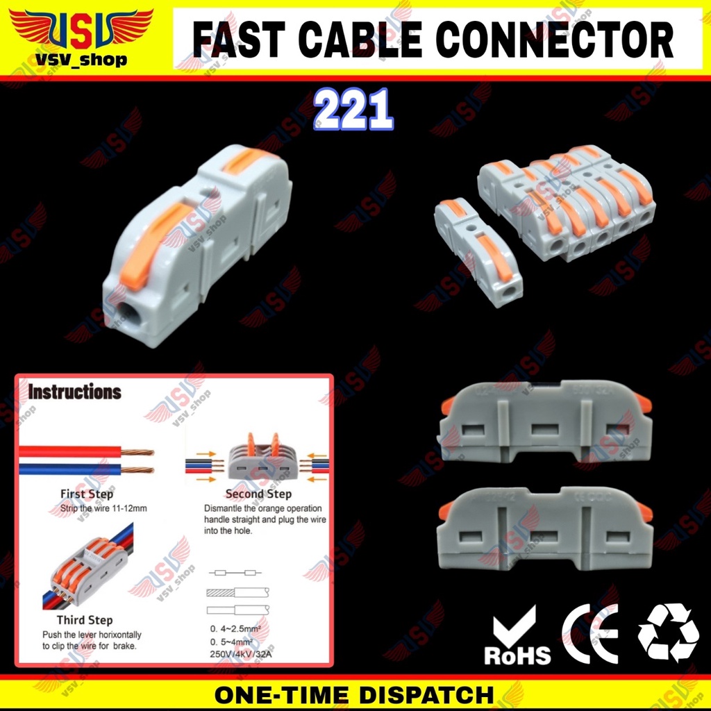 Terminal Konektor Kabel Sambung Cabang Quick Cable Connector 1to1