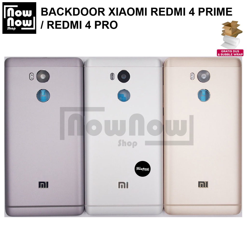 Backdoor Tutup Belakang Baterai Xiaomi Redmi 4 PRIME / 4 PRO Backcover Back Casing Housing Cover Belakang Back Case Panel Replacement