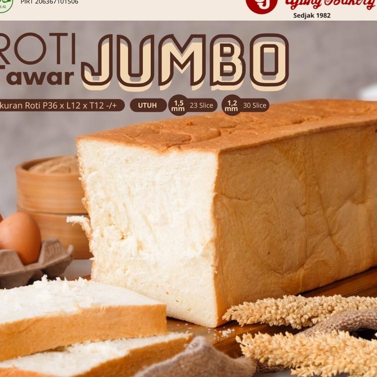 

✨BIG SALE✨ Roti Tawar Jumbo Premium LEBIH BESAR| (P 36CM-L 12CM-T 12CM) | Terpercaya Sedjak 1982 !!