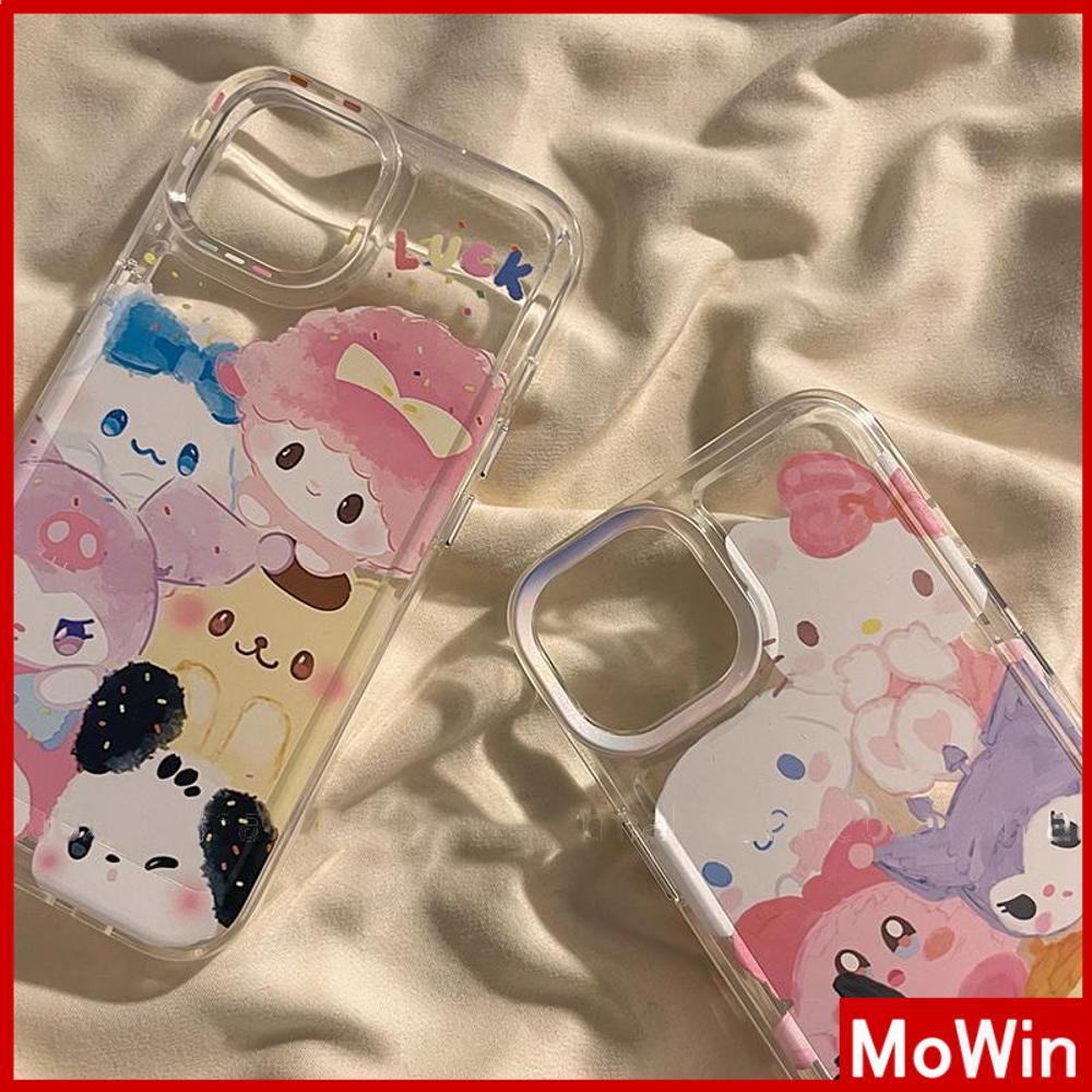 For iPhone 14 Pro Max iPhone Case Soft Case TPU Clear Case Plating Button Shockproof Cute Cartoon Compatible For iPhone 13 Pro Max 12 Pro Max 11 Pro Max 7plus XR xs max 6splus