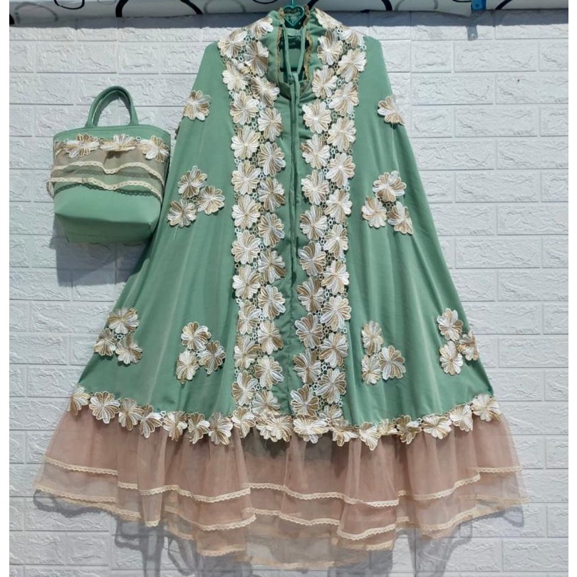 Mukena Mewah JUMBO Terbaru 2024 Mukena Renda Seroja