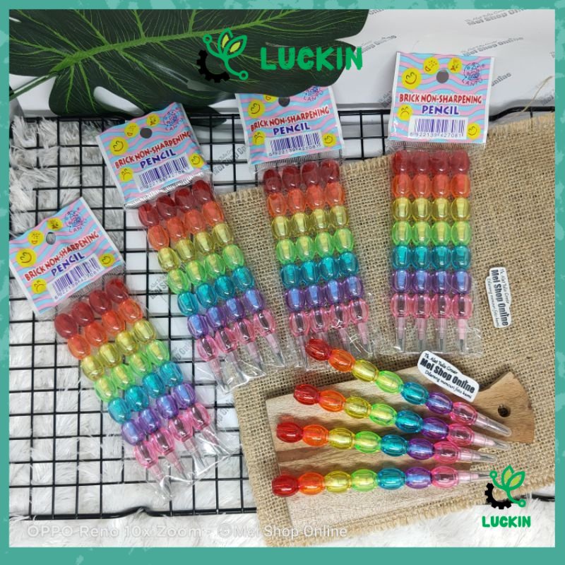 

(1 set=4pc) pensil lantu susun sate bensia / pensil susun sate / pensil bensia lucu /pencil lantu/lantu/bensia