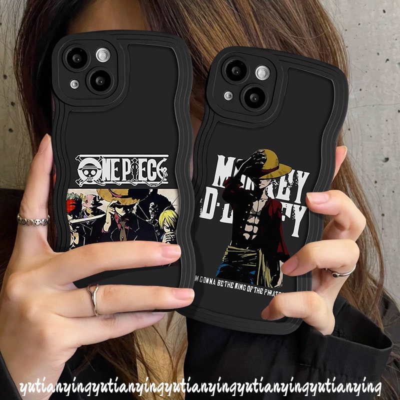 Merek Trendi One Piece Luffy Untuk Vivo Y20 Y02 Y17 Y16 Y22 Y11 Y12s Y21 Y15s Y35 Y33s Y15 Y02s Y22s Y15A Y12i Y50 V20 V25E Y30 Y91C Y91 V25 V21 Y21s Y12 Y93 Wavy Edge Soft Case