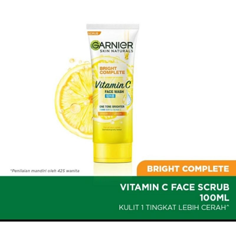 Garnier bright complete brightening scrub 100ml