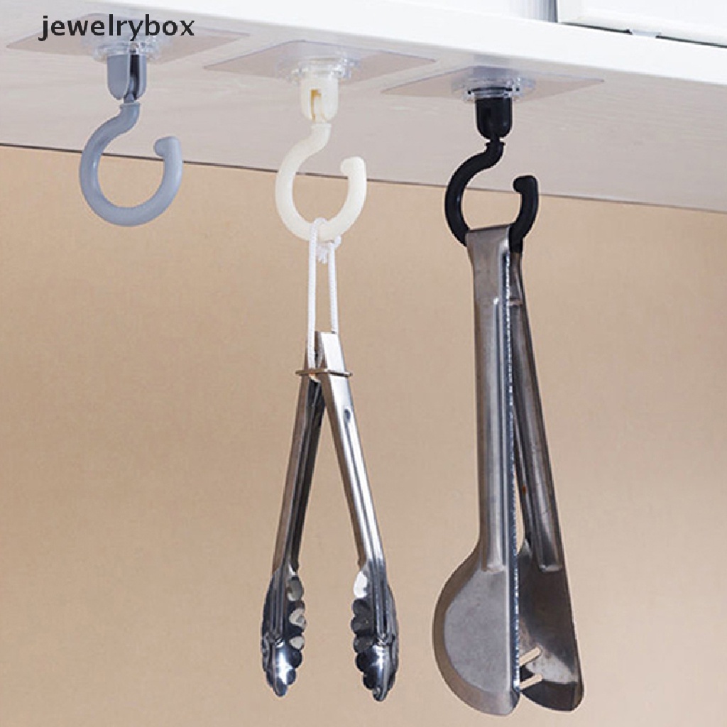 [jewelrybox] Hook Rotary Plafon Kait Kuat Rumah Tangga Multi-Fungsi Perekat Kait Dinding Kunci Gantung Pintu Belakang Mantel Dapur Kamar Mandi Kait Butik