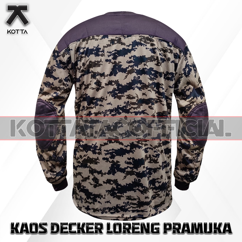 KAOS DECKER LORENG PRAMUKA COKELAT - KAOS LORENG SCOUT - KAOS PANJANG LORENG PRAMUKA