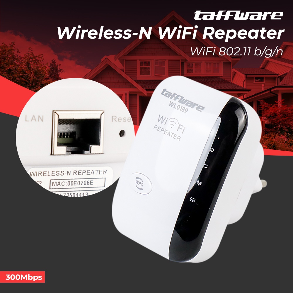 Taffware Wireless-N WiFi Repeater 300Mbps - WL0189