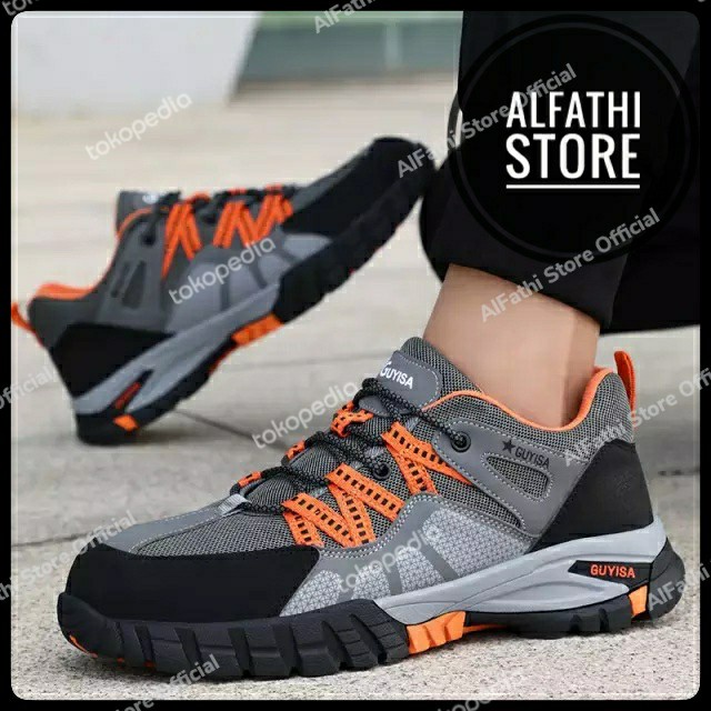 Safety Safety Shoes Sneakers Sport New Guyisa Grey Orange