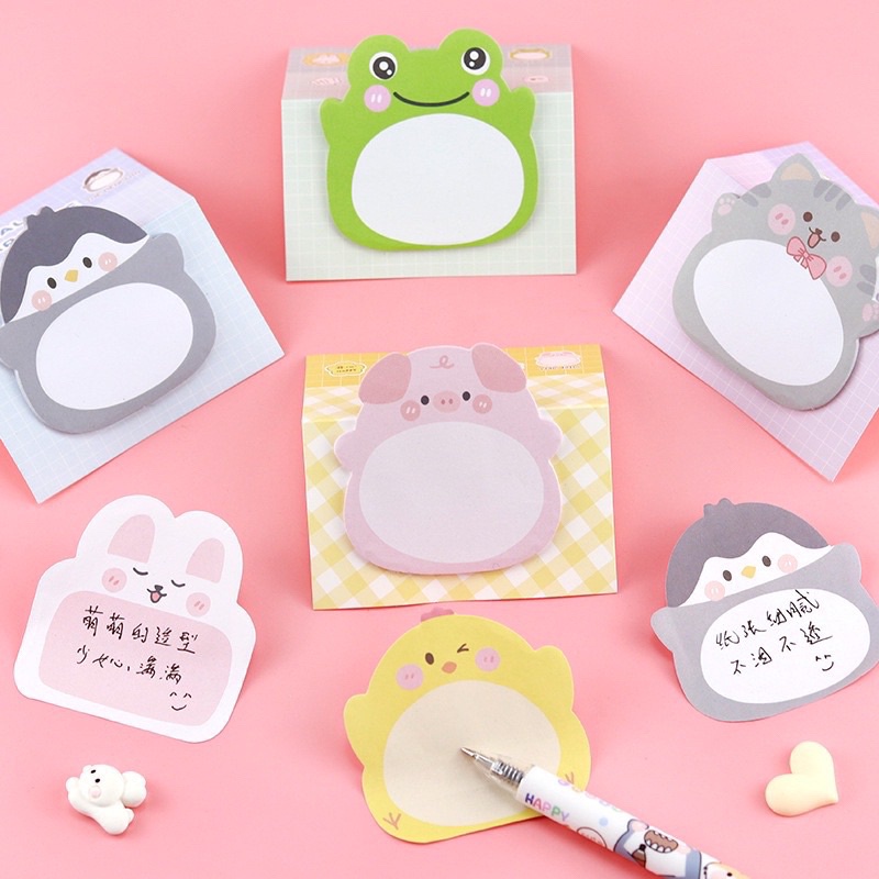 BLANJA.idsP STICKY NOTES MINI MOTIF ANIMAL STICKY NOTE / MEMO PAD / BIEN LI TIE/POST IT NOTE KARAKTER CUTE MURAH