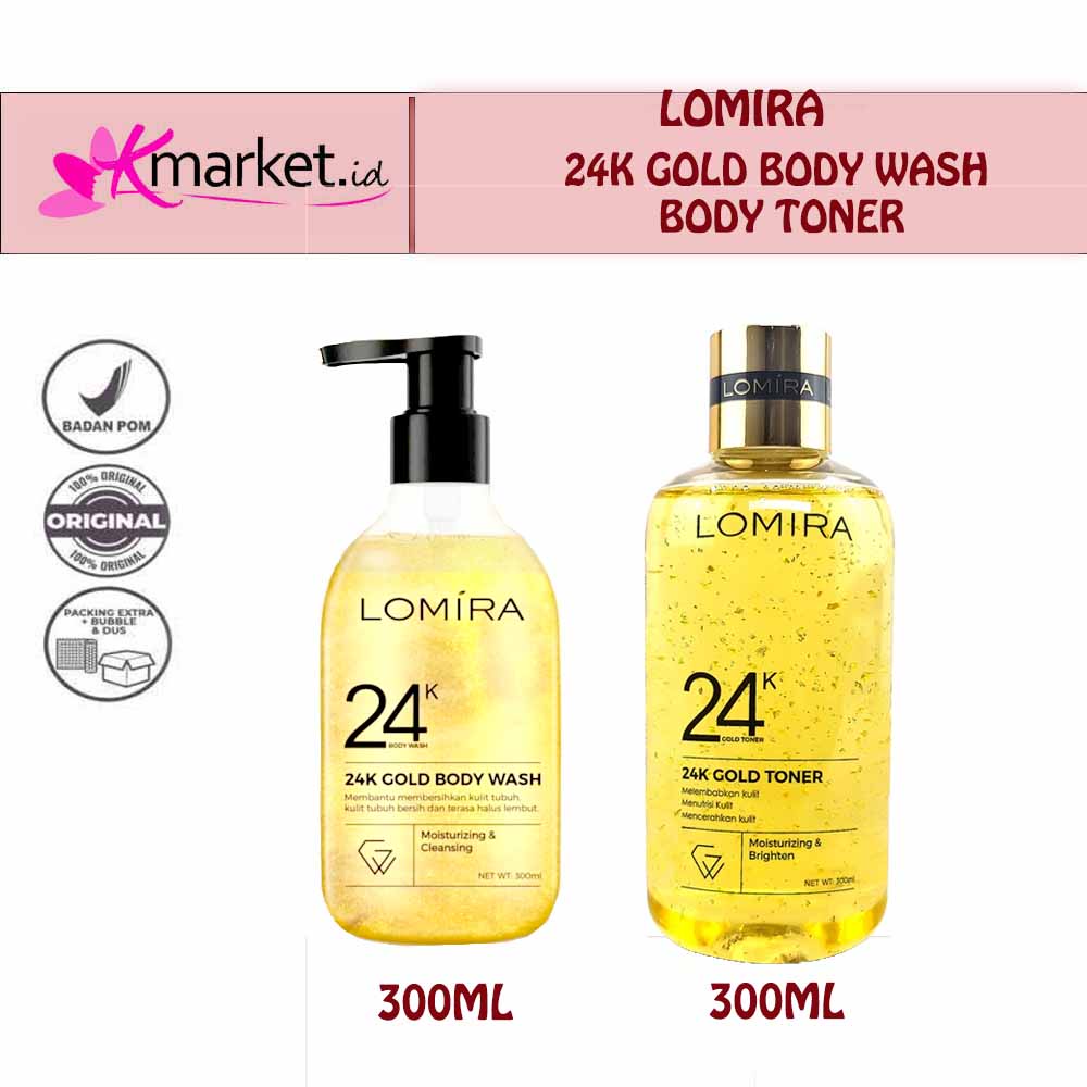 LOMIRA 24K GOLD TONER | 24K GOLD BODY WASH 300ML