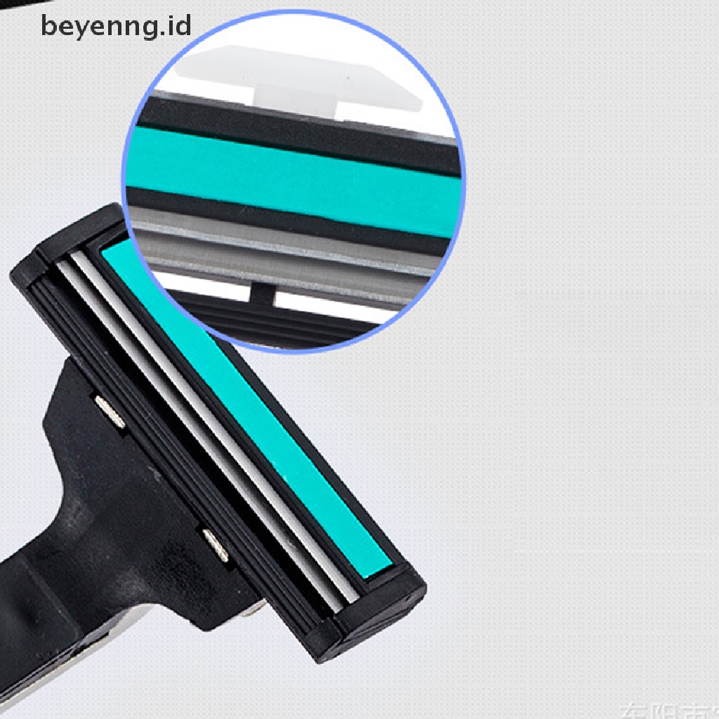 Beyen 15xTravel Set Handle Cukur Silet Pengaman Dapat Diganti Double Blade ID