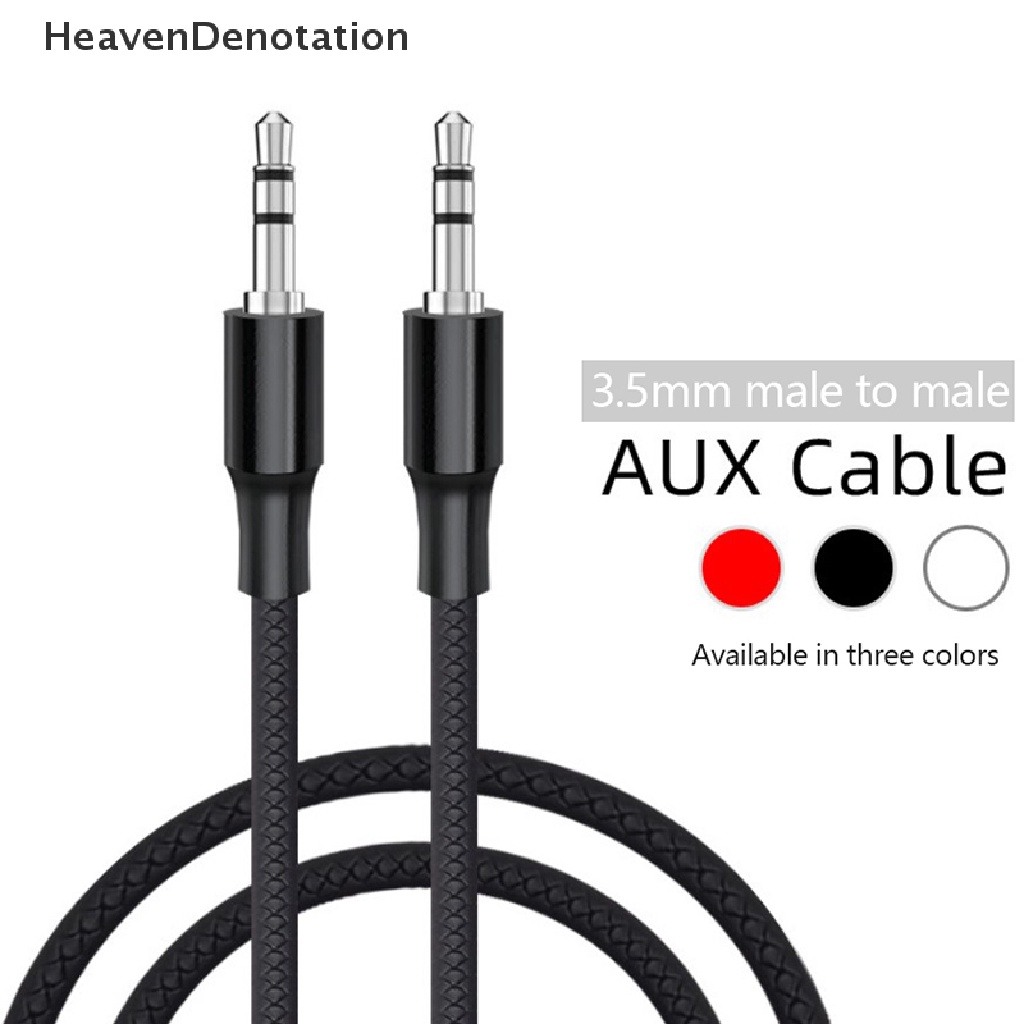 [HeavenDenotation] Kabel Aux Speaker Kawat 3.5mm Male To Male Kabel Audio Untuk Adaptor Headphone Mobil HDV