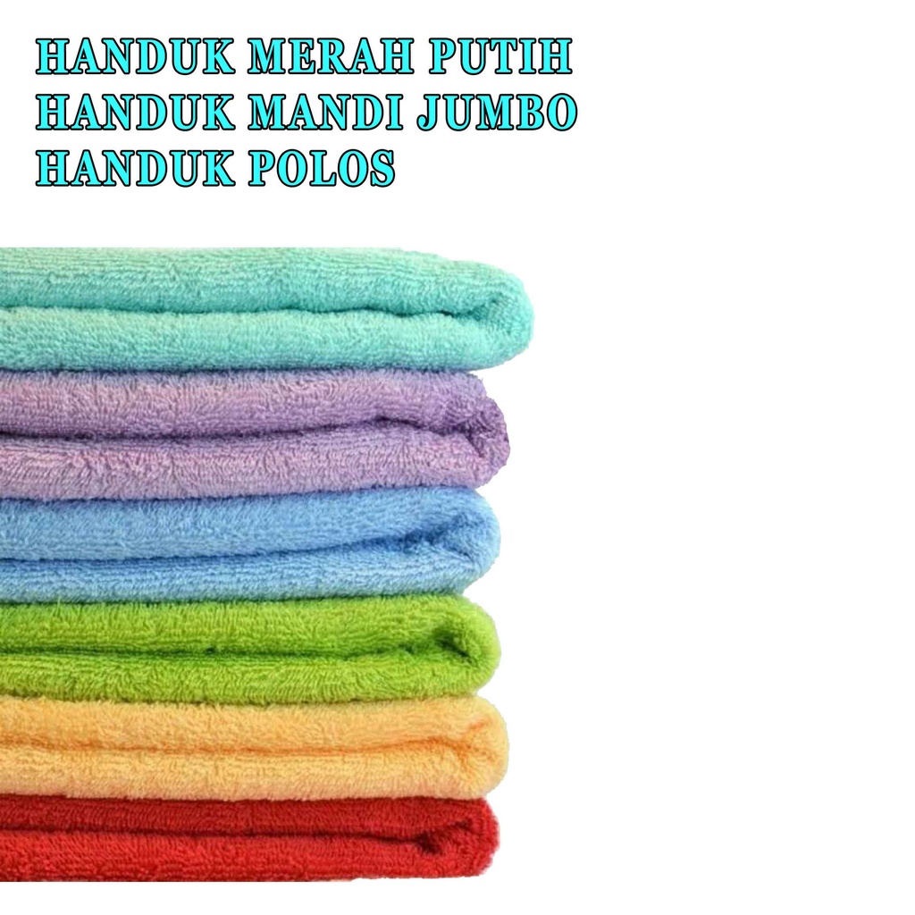 Handuk Mandi Jumbo* Handuk Merah Putih* Handuk Polos