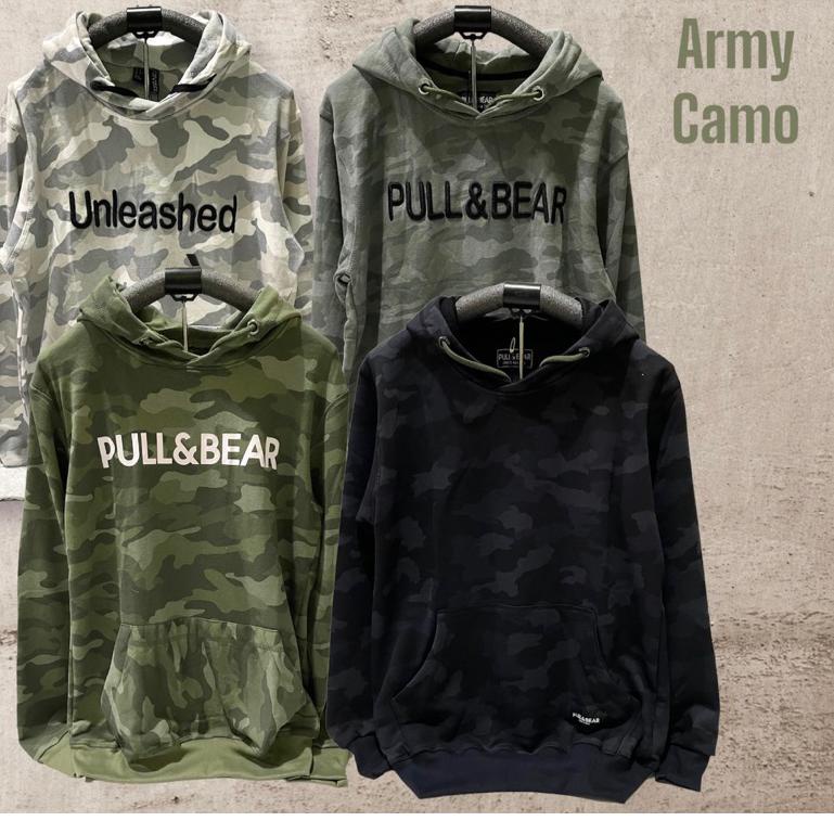 HARGA BERSAHABAT Hoodie Army Camo Pria Wanita Premium / Jaket Sweater Hoodie Army