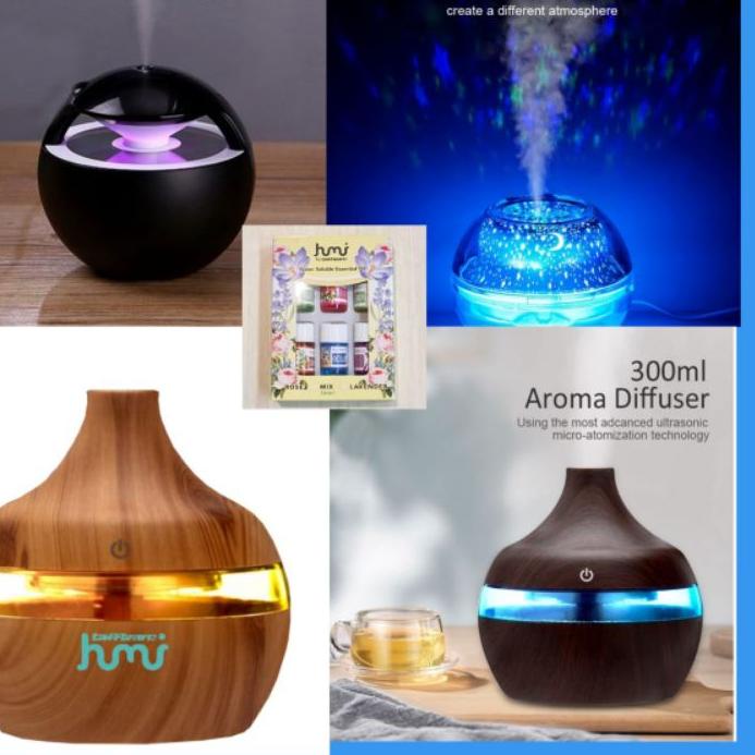 Ω [100% ORIGINAL] Humidifier Diffuser Aromaterapi Oil Diffuser 500ml, 450ml 300ml ✹