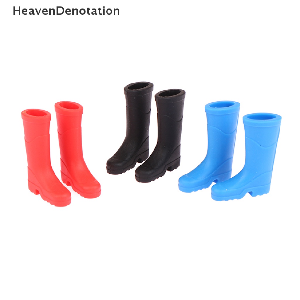 [HeavenDenotation] Skala1: 12rumah Boneka Miniatur Sepatu Boots Hujan Karet Dekorasi Boneka Aksesoris HDV