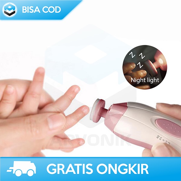 PEMOTONG KUKU BAYI DENGAN SENTER NAIL TRIMMER BABY AMAN DIGUNAKAN 2xAA