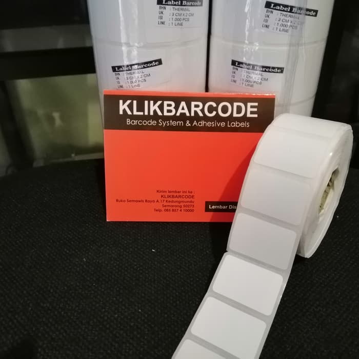 

MURAH TERMURAH BARCODE Stiker Label Barcode Thermal ukuran 30*20mm - 30 * 20 mm ISI 1000 PCS KLIKBARCODE MURAH