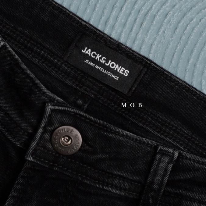 Celana Jeans | Celana Panjang Denim Jack&Jones Ripped Black Skinny Original