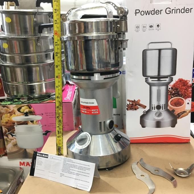 

MESIN GILING 250 GRAM TEPUNG BUMBU KOPI REMPAH POWDER GRINDER WILLMAN
