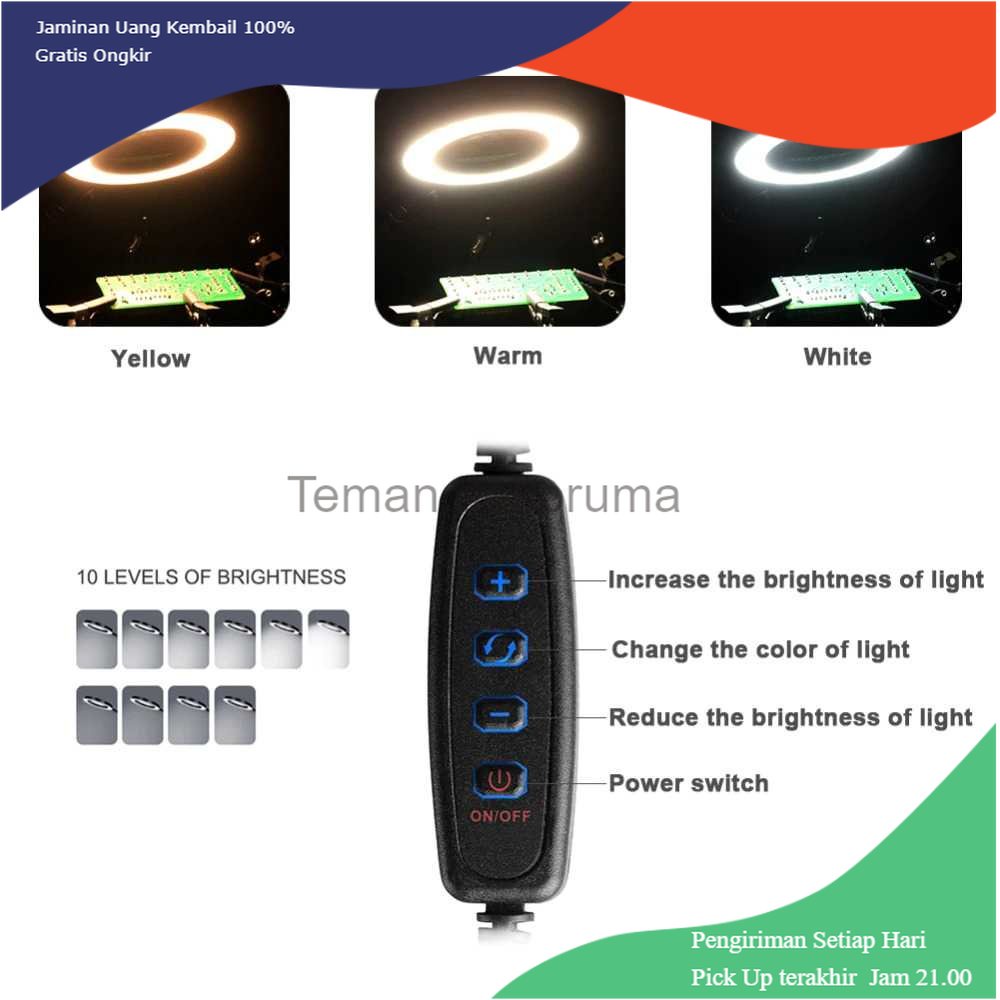 TD - SKL NEWACALOX Helping Hand Alat Pegangan Solder Kaca Pembesar LED - SN5