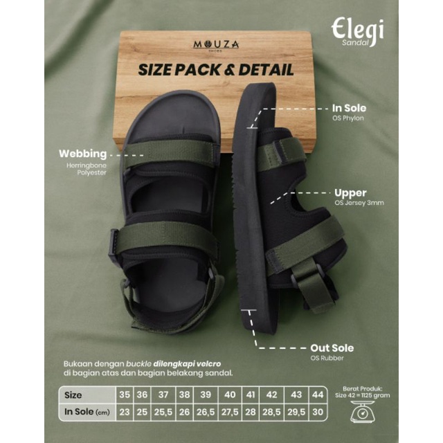 Sandal Cowok Sandal Cewek Sandal Gunung Sandal hangout Jalan Jalan  sandal Elegi mouza sepatu mouza