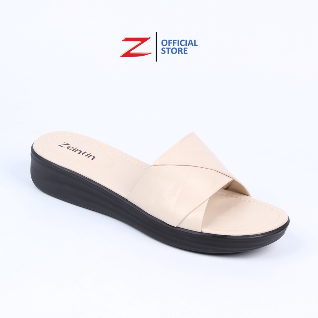 Zeintin - Sandal Wanita Terbaru Sandal Wanita Kulit Sintetis Sandal Slop  Sendal Wedges Wanita HP