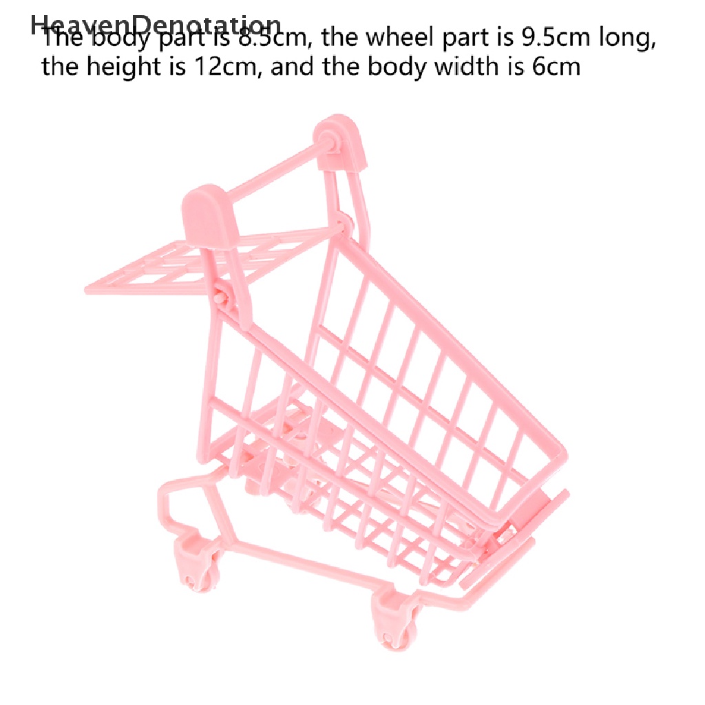 [HeavenDenotation] 1: 12 Dollhouse Miniture Shopping Cart Trolleys For Doll Toys Cake Decoration HDV