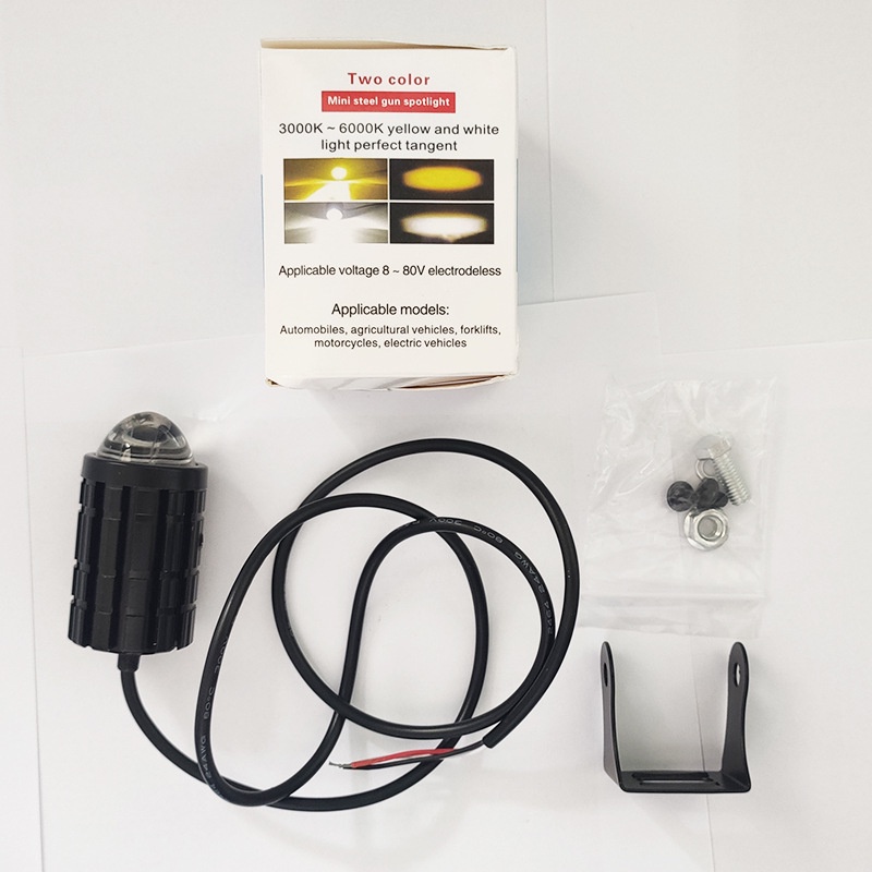 (1 pcs)Lampu Tembak Laser Led Mini 2 Warna - Lampu Tembak Sorot Foglamp Mini D2 Laser Gun/Lampu Tembak Laser Led Mini 2 Warna /Universal 12-80V Lampu Tembak Sorot LED Motor Work Light/Lampu Led Sorot Motor