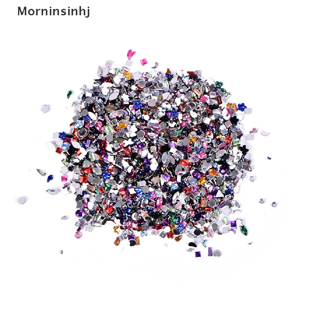 Mornin 2000pcs 3D Mix Acrylic Nail Art Tips Kuku Berlian Imitasi Wanita DIY Manicure Tools id