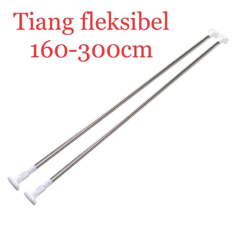 tiang tongkat ajaib fleksibel stainles / tongkat fleksibel, tiang ajaib multifungsi