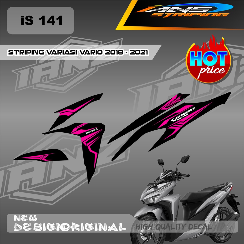 STIKER DECAL HONDA VARIO TECHNO 110 / STRIPING VARIO TECHNO / VARIASI STIKER BODY VARIO 2009-2013 / DECAL KERETA VARIO LAMA IS141