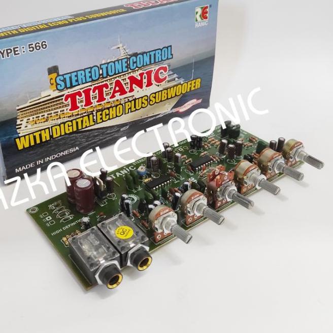 ✵ Kit Tone Control Stereo Mic Echo Plus Subwoofer ○