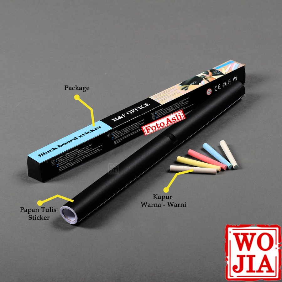 Stiker Papan Tulis Hitam Putih Blackboard Whiteboard Wall Sticker