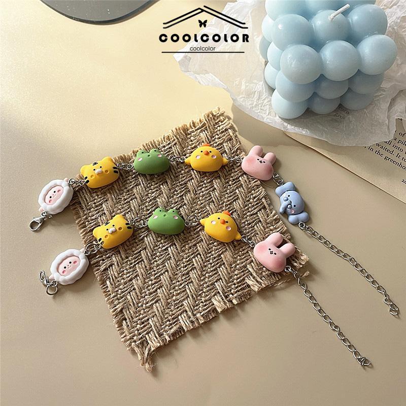 COD❤️Gelang Gaya Korea Untuk Wanita Hewan Gelang Domba Katak Lucu Gajah- cl