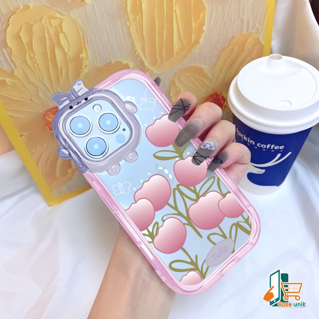 SS142 SOFTCASE MOTIF BUNGA TULIP FOR IPHONE X XS XR XS MAX 11 12 13 14 PRO MAX 14 MAX CS5308